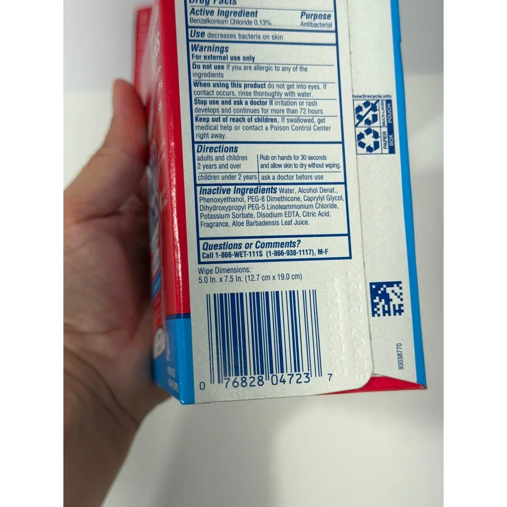Wet Ones Antibacterial Hand Wipes Fresh Scent 24 Count Singles‎ 2 Pack 48 Total